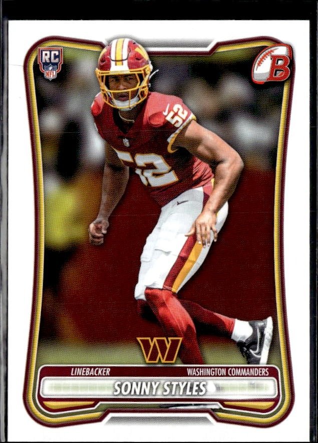2026 Topps Bowman Football Base Rookie #183 Sonny Styles RC