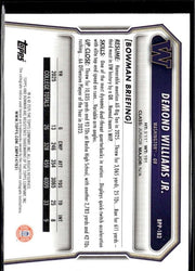 2025 Bowman Bowman University Football #BPP8 Demond Williams Jr. (2)