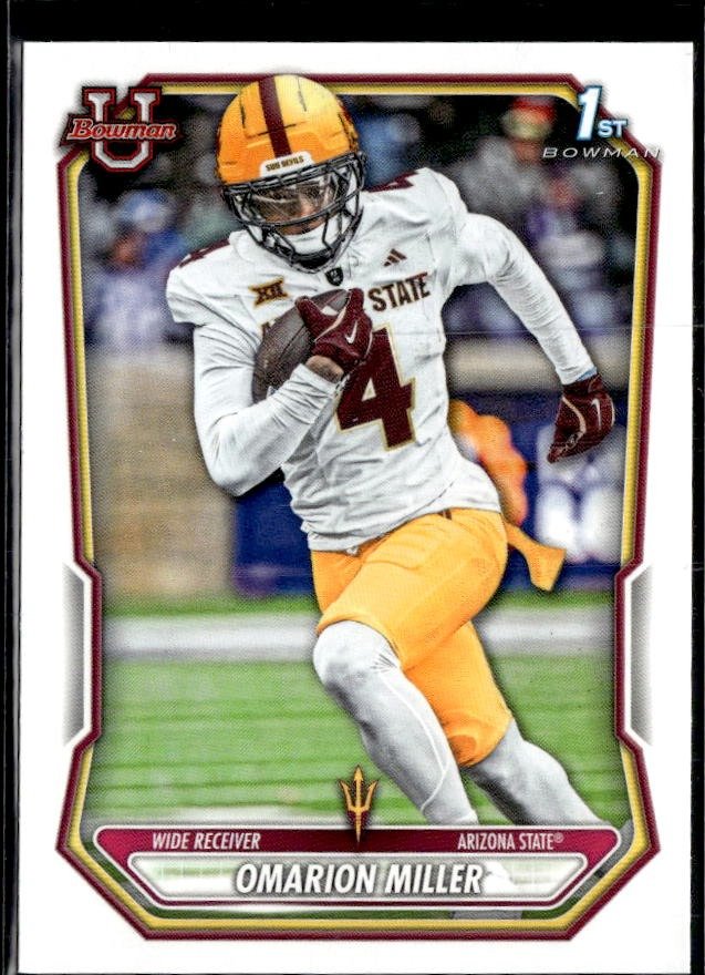 2025 Bowman U Football Base Rookie #BP-3 Omarion Miller RC