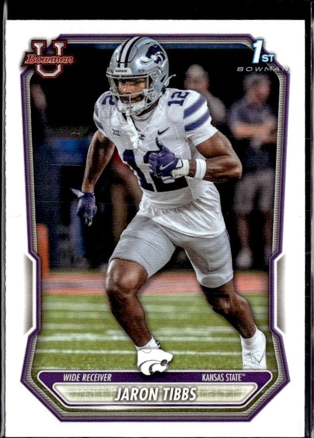 2025 Bowman Bowman University Football 1st #BPP-72 Jaron Tibbs