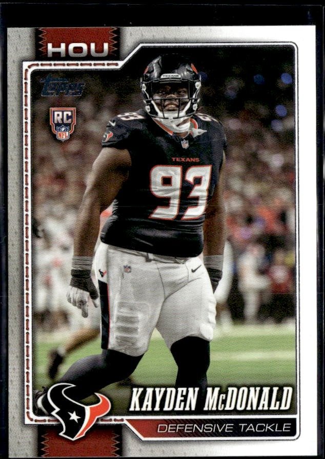 2026 Topps Series 1 Football Base Rookie #364 Kayden McDonald RC