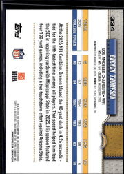 2026 Topps Flagship Football Base Rookie #334 Brenen Thompson RC (2)
