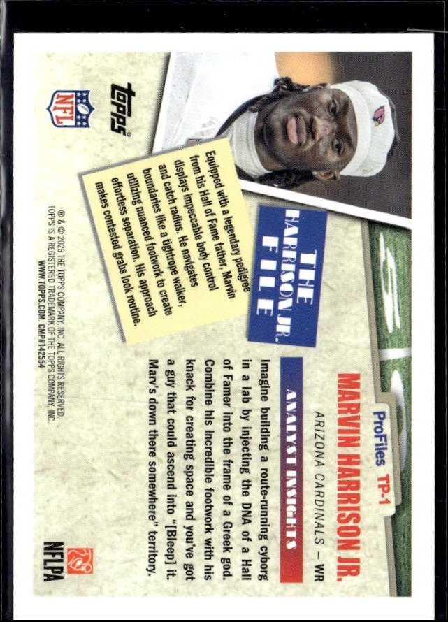 2024 Topps Profiles Football Profiles #TP-1 Marvin Harrison Jr. (2)