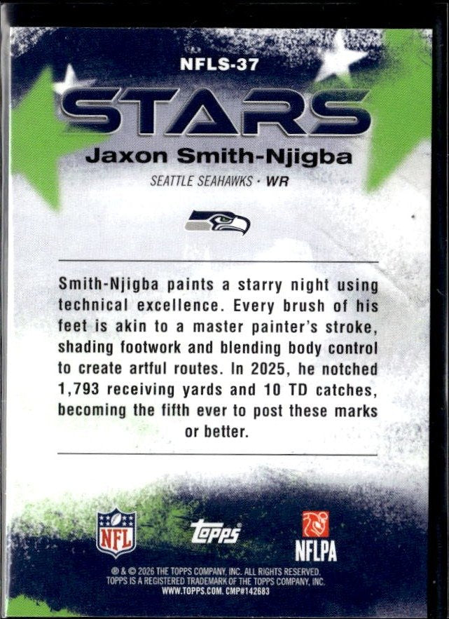2025 Topps Stars Football Stars #NFLS-37 Jaxon Smith-Njigba (2)