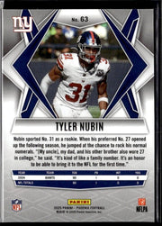 2025 Panini Phoenix Football Silver #63 Tyler Nubin (2)
