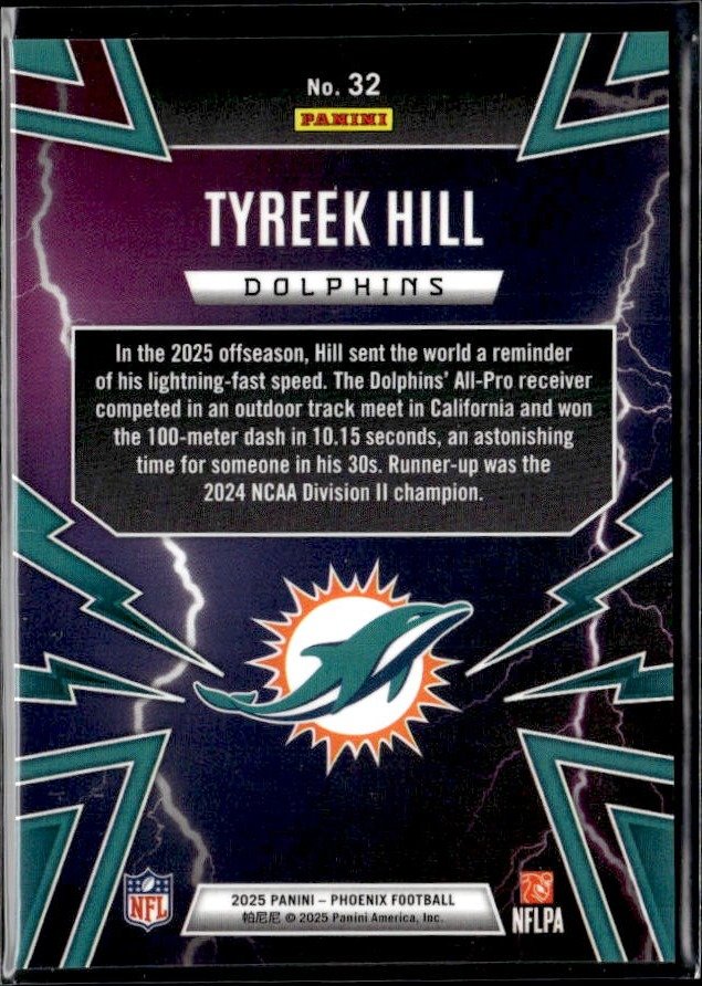 2025 Panini Phoenix Football Thunderbirds #32 Tyreek Hill (2)