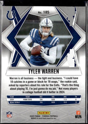 2025 Panini Phoenix Football Base Rookie #185 Tyler Warren RC (2)