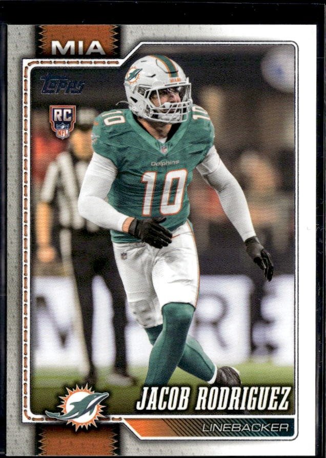 2025 Topps Flagship Football Base Rookie #378 Jacob Rodriguez RC