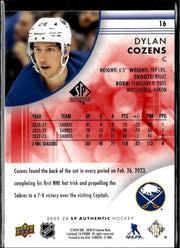 2023-24 Upper Deck SP Authentic Hockey Limited Red #16 Dylan Cozens (2)