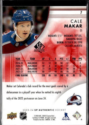 2023-24 Upper Deck SP Authentic Hockey Limited Red #7 Cale Makar (2)