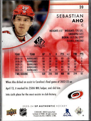 2023-24 Upper Deck SP Authentic Hockey Limited Red #20 Sebastian Aho (2)