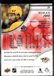 2023-24 Upper Deck SP Authentic Hockey Limited Red #39 Roman Josi (2)