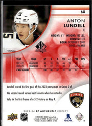 2023-24 Upper Deck SP Authentic Hockey Limited Red #68 Anton Lundell (2)