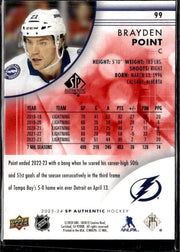 2023-24 Upper Deck SP Authentic Hockey Limited Red #99 Brayden Point (2)