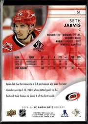 2023-24 Upper Deck SP Authentic Hockey Limited Red #51 Seth Jarvis (2)