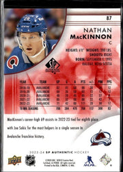 2023-24 Upper Deck SP Authentic Hockey Limited Red #87 Nathan MacKinnon (2)