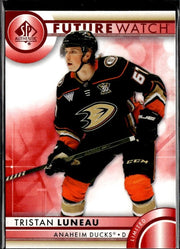 2023-24 UD SP Authentic Hockey Future Watch Limited Red Rookie Tristan Luneau