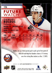 2023-24 Upper Deck SP Authentic Hockey Limited Red #126 Samuel Bolduc (2)