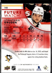 2023-24 Upper Deck SP Authentic Hockey Future Watch  Rookie #140 Jonathan Gruden (2)