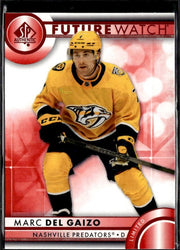 2023-24 Upper Deck SP Authentic Hockey Future Watch Red Rookie Marc Del Gaizo