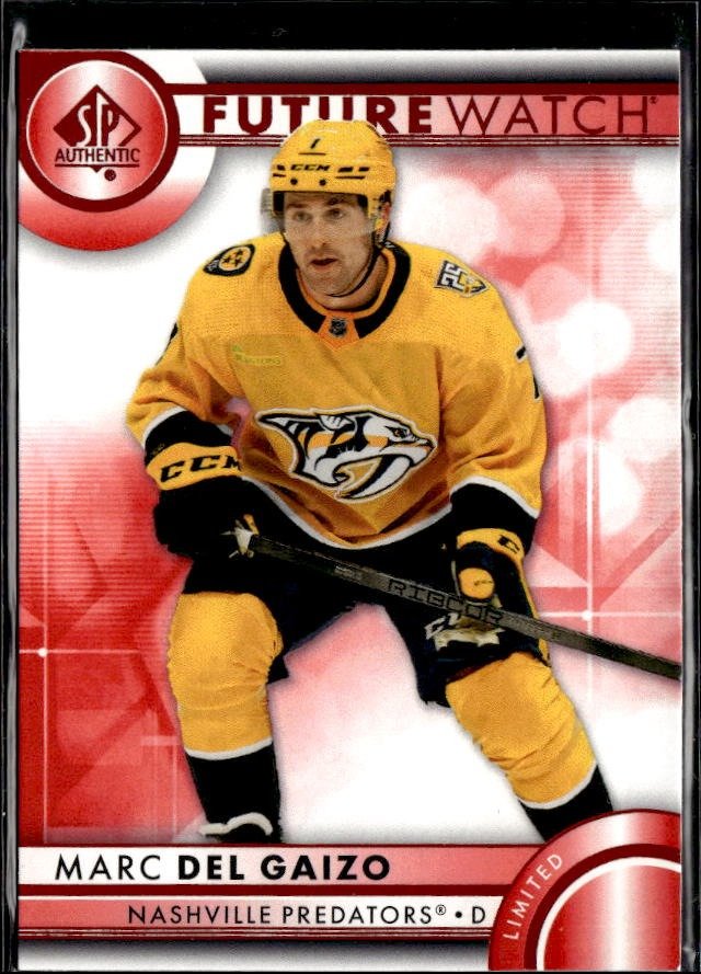2023-24 Upper Deck SP Authentic Hockey Future Watch Red Rookie Marc Del Gaizo