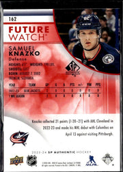 2023-24 SP Authentic Hockey Future Watch Red Rookie #162 Samuel Knazko (2)