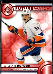 2023-24 SP Authentic Hockey Future Watch Rookie Red #190 William Dufour