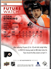 2023-24 SP Authentic Hockey Future Watch Rookie Red #146 Adam Ginning (2)