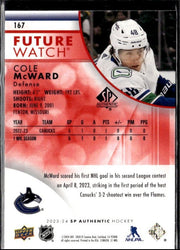 2023-24 Upper Deck SP Authentic Hockey Future Watch Red Rookie #167 Cole McWard (2)