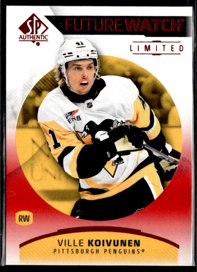 2025-26 SP Authentic SP Authentic Future Watch Limited Red Rookie Ville Koivunen