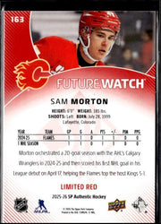 2025-26 SP Authentic SP Authentic Future Watch Limited Limited Red Sam Morton (2)