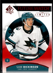 2025-26 SP Authentic SP Authentic Future Watch Limited Red Rookie Sam Dickinson