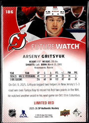 2025-26 SP Authentic Future Watch Limited Red Rookie #186 Arseny Gritsyuk (2)