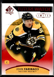 2025-26 SP Authentic SP Authentic Future Watch Limited Red Rookie John Farinacci