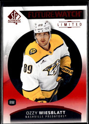 2025-26 SP Authentic SP Authentic Future Watch Limited Red Rookie Ozzy Wiesblatt
