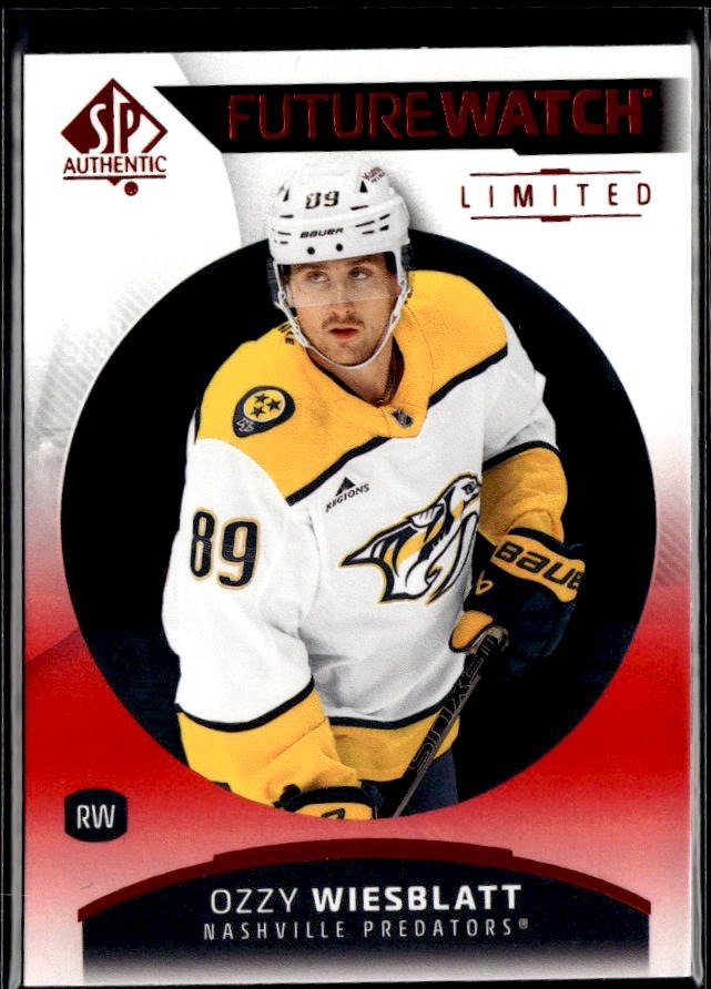 2025-26 SP Authentic SP Authentic Future Watch Limited Red Rookie Ozzy Wiesblatt