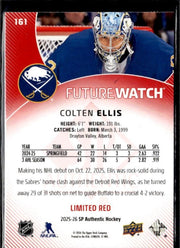 2025-26 SP Authentic SP Authentic Future Watch Limited Red Rookie Colten Ellis (2)
