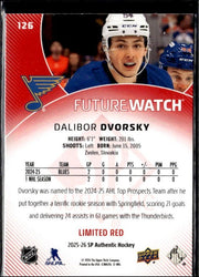 2025-26 SP Authentic SP Authentic Future Watch Limited Red Dalibor Dvorsky (2)