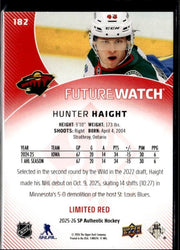 2025-26 SP Authentic SP Authentic Future Watch Limited Limited Red Hunter Haight (2)