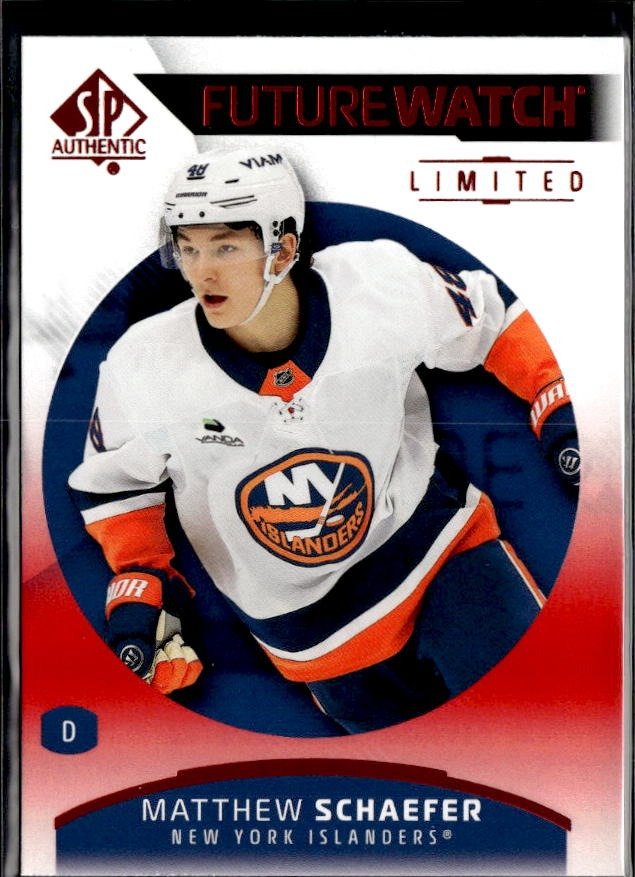 2025-26 SP Authentic Future Watch Limited Red Rookie #168 Matthew Schaefer