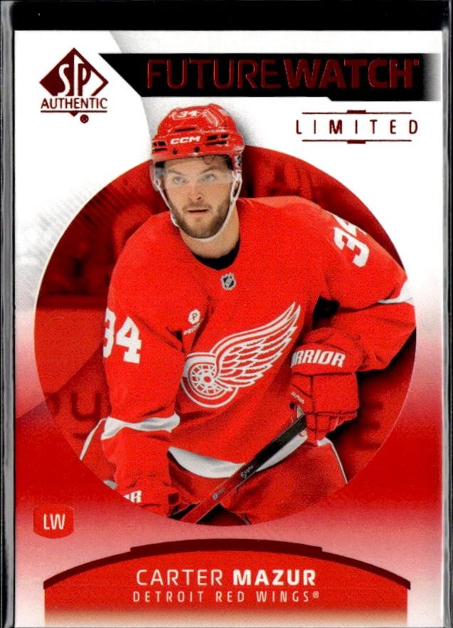 2025-26 SP Authentic SP Authentic Future Watch Limited Limited Red Carter Mazur