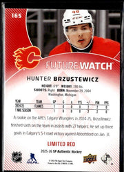 2025-26 SP Authentic Future Watch Limited Red Rookie #165 Hunter Brzustewicz (2)