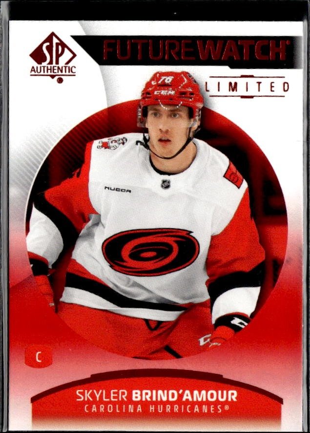 2025-26 SP Authentic Future Watch Limited Red Rookie #157 Skyler Brind'Amour