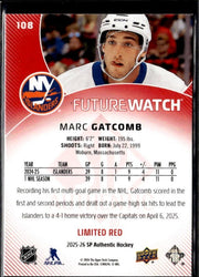 2025-26 SP Authentic SP Authentic Future Watch Limited Red Rookie Marc Gatcomb (2)