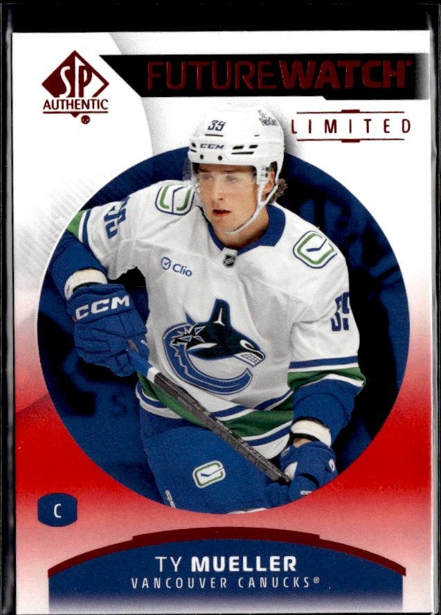 2025-26 SP Authentic SP Authentic Future Watch Limited Limited Red Ty Mueller
