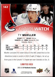 2025-26 SP Authentic SP Authentic Future Watch Limited Limited Red Ty Mueller (2)