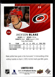 2025-26 Upper Deck SP Authentic Hockey Limited Red #24 Jackson Blake (2)
