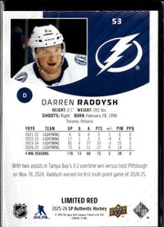 2025-26 Upper Deck SP Authentic Hockey Limited Red #53 Darren Raddysh (2)