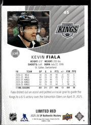 2025-26 Upper Deck SP Authentic Hockey Limited Red #45 Kevin Fiala (2)