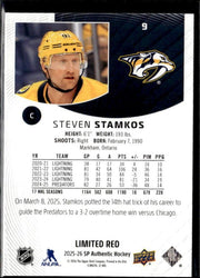 2025-26 Upper Deck SP Authentic Hockey Limited Red #9 Steven Stamkos (2)